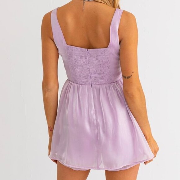 1 LEFT!! EASY LOVIN LAVENDER ROMPER - Picture 3 of 3